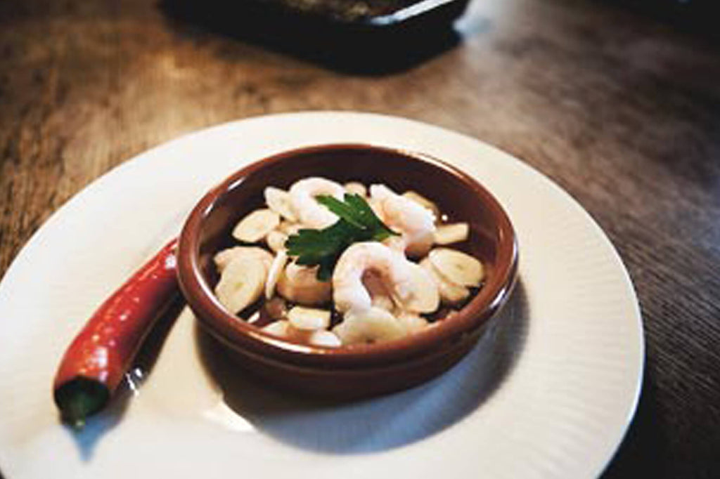 Pasta med hvidløg, chili og rejer - opskrift